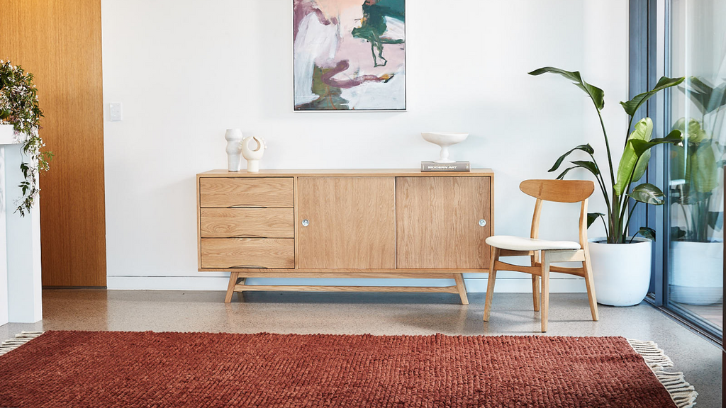 solid american oak sideboard