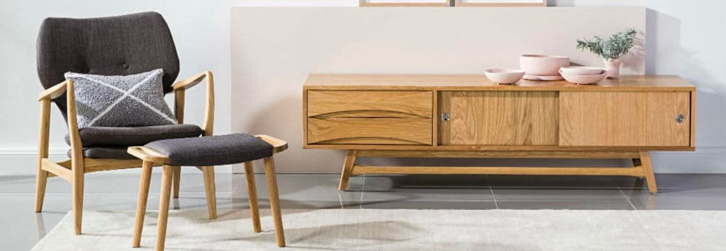 mid century modern oak furniture